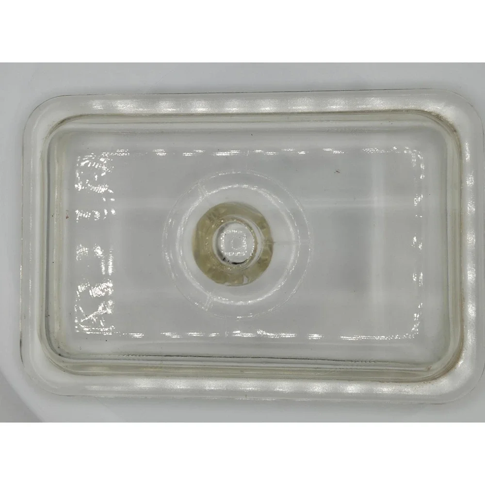 Vintage Clear Glasbake‎ Loaf/Refrigerator Dish with Lid Rectangular Food Storage